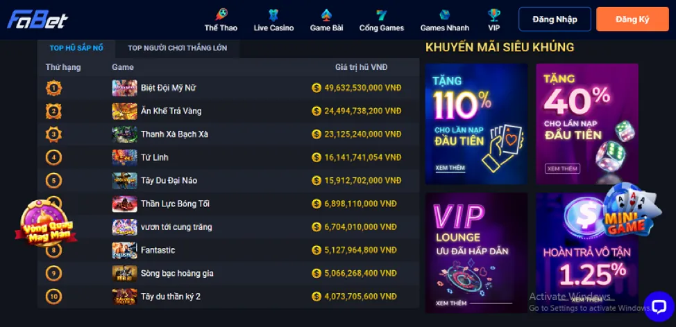Sự đa dạng của trò chơi Slot tại 789bet